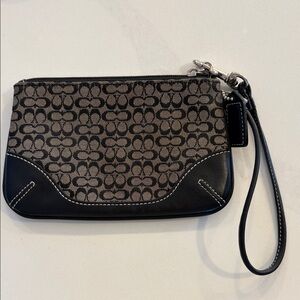 Coach Black and Gray Wristlet